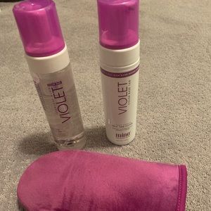 MineTan self tanning products with mitt